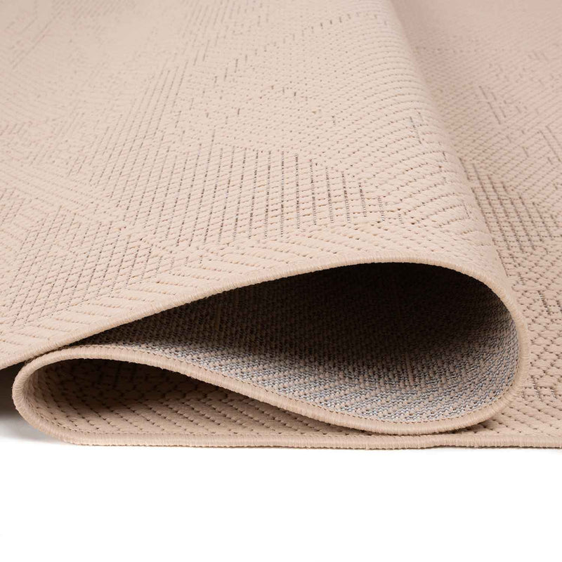 Indoor and outdoor flatweave rugs for patios, natural look in grey & beige-zoom-