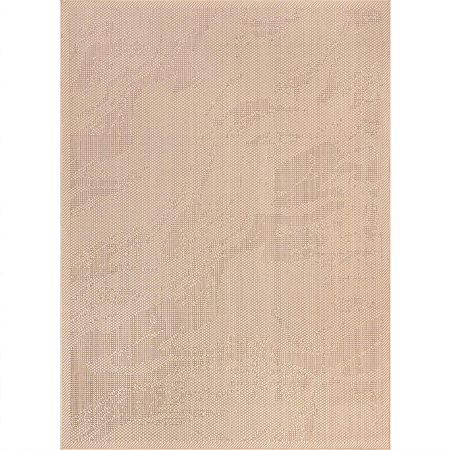 Indoor and outdoor flatweave rugs for patios, natural look in grey & beige-zoom-5
