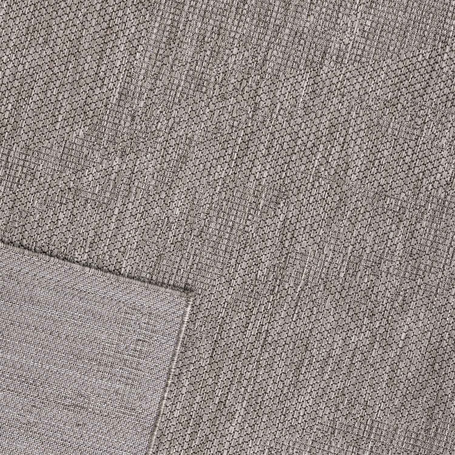Indoor and outdoor flatweave rugs for patios, natural look in grey & beige-zoom-7