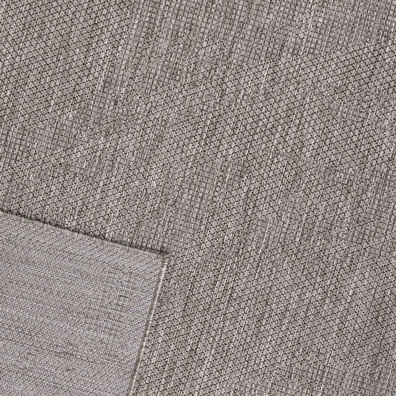 Indoor and outdoor flatweave rugs for patios, natural look in grey & beige-zoom-