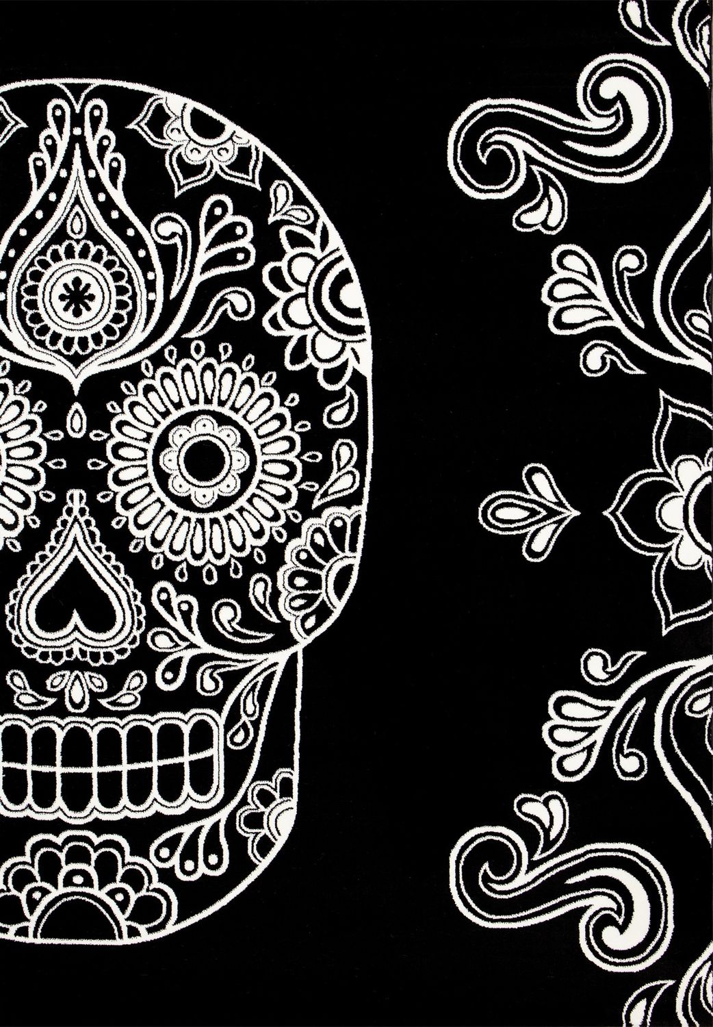 Teen room, children's room, living room, bedroom, black skull motif-4