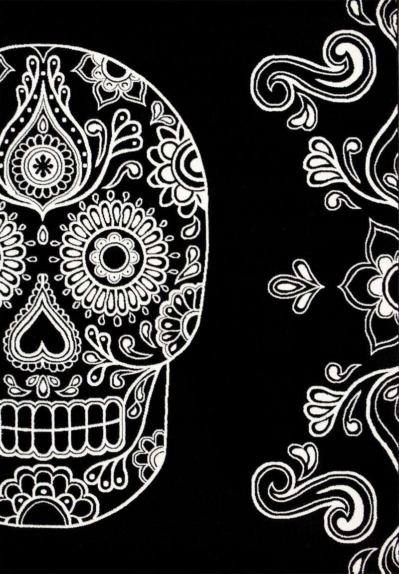 Teen room, children's room, living room, bedroom, black skull motif-zoom-