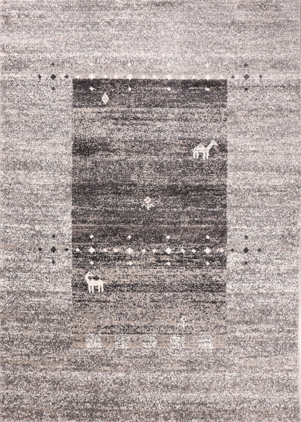 Living Room Rug Boho Ethnic Scandi Modern Moroccan Pattern Grey Beige with Gradient-5