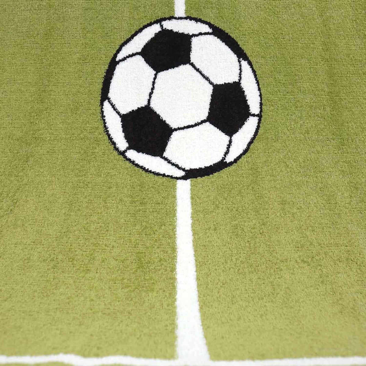 Kids' Rug Football Green Pitch Robust Easy-care Short Pile Play Rug for Nursery Playroom-3
