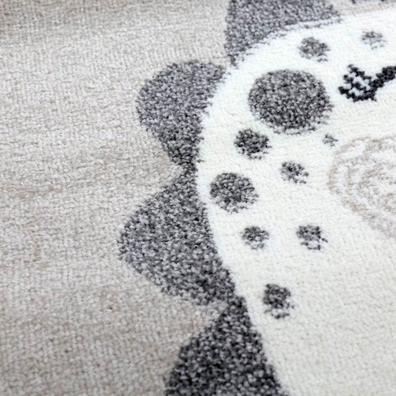 Children's rug, nursery rug, baby rug with smiling dinosaur for girls and boys-zoom-
