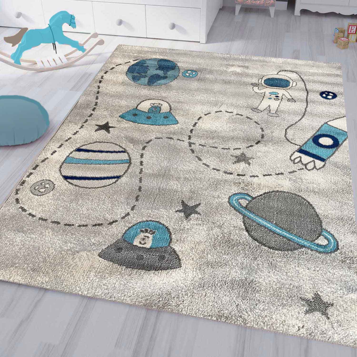 Children's rug, nursery rug, baby rug, grey children's rug

 Children's rug, nursery rug, short pile, baby grey, boys & girls-2