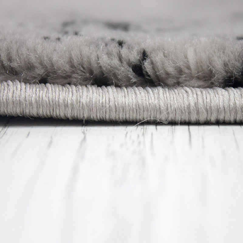 Designer rug, modern stone wall marble look in grey-zoom-