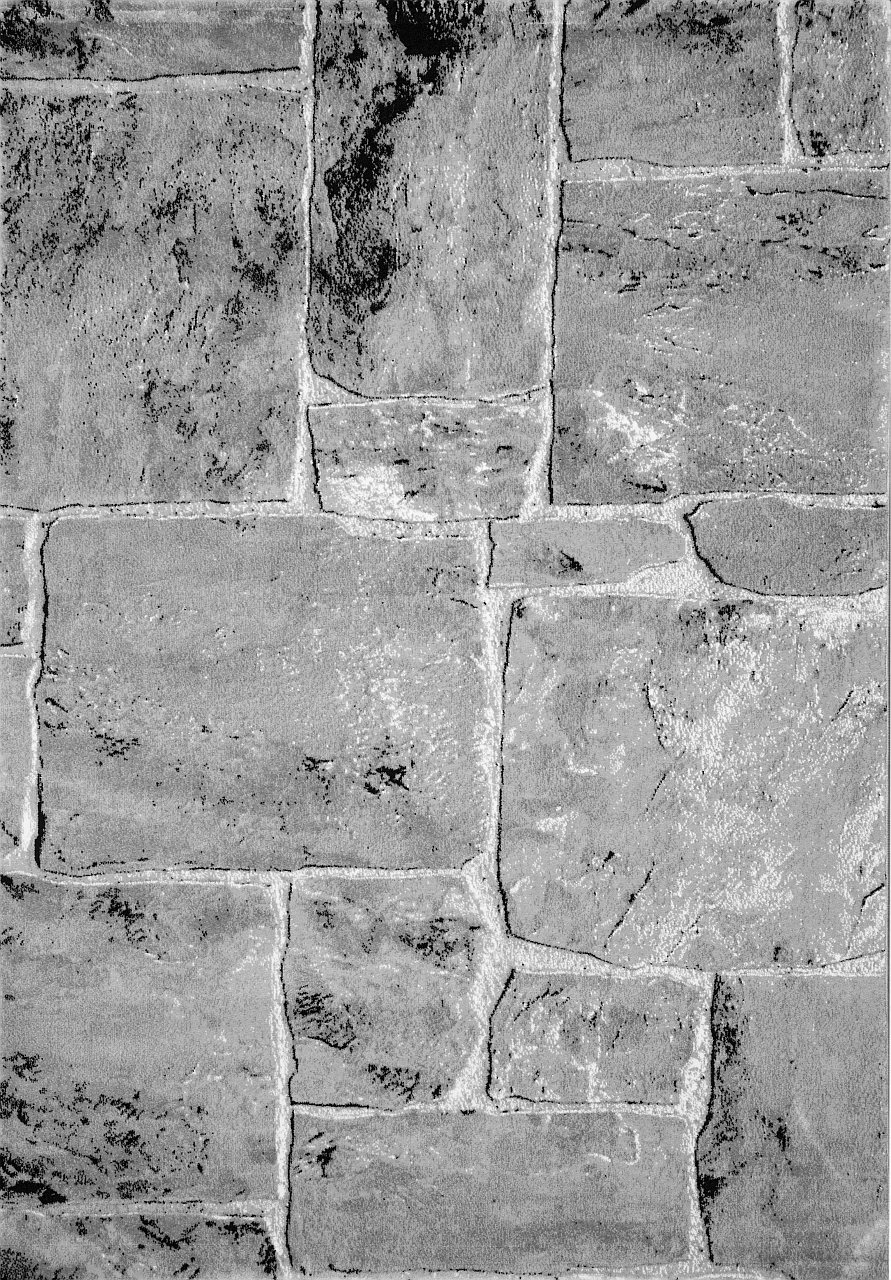 Designer rug, modern stone wall marble look in grey