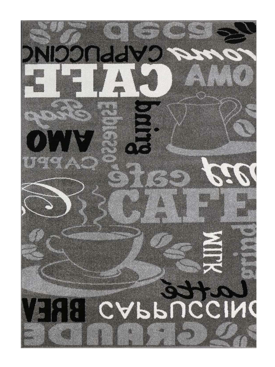 Kitchen rug grey trendy coffee rug, carpet runner coffee pattern runner