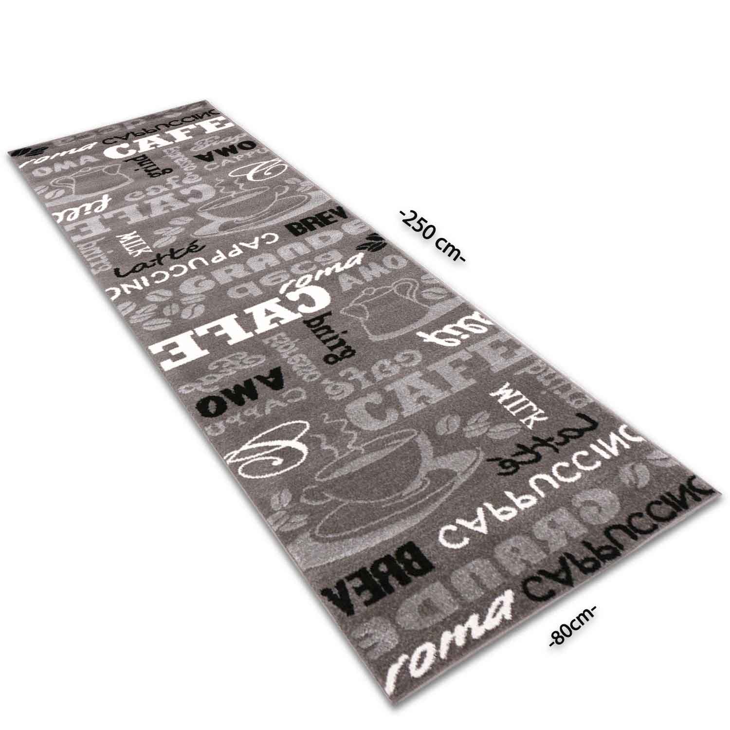 Kitchen rug grey trendy coffee rug, carpet runner coffee pattern runner