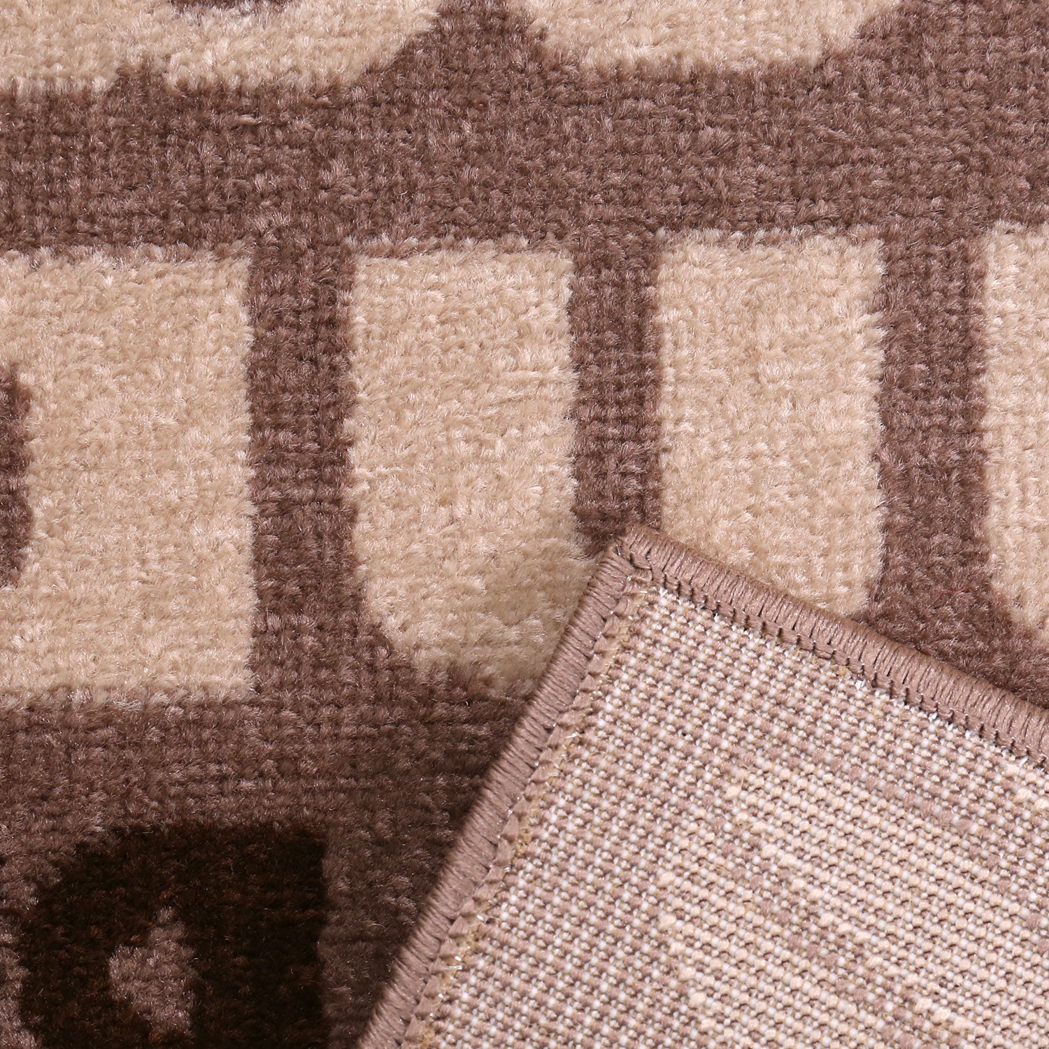 Kitchen rug, carpet runner, modern coffee design in brown and beige, suitable for lounge or kitchen-zoom-6