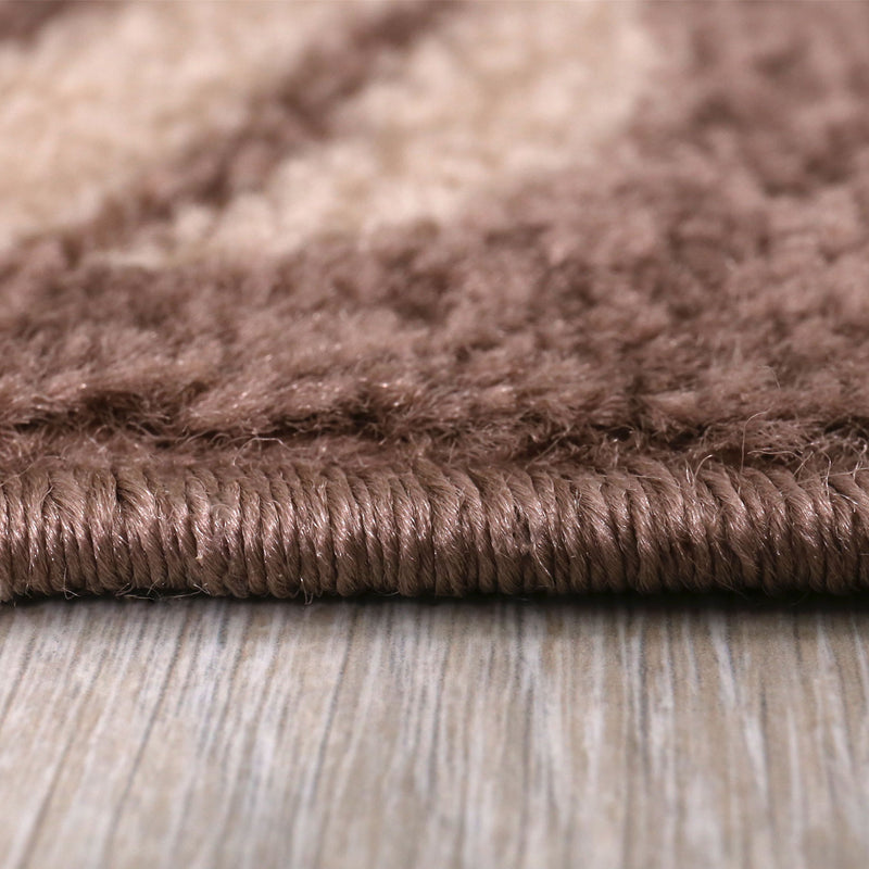Kitchen rug, carpet runner, modern coffee design in brown and beige, suitable for lounge or kitchen-zoom-