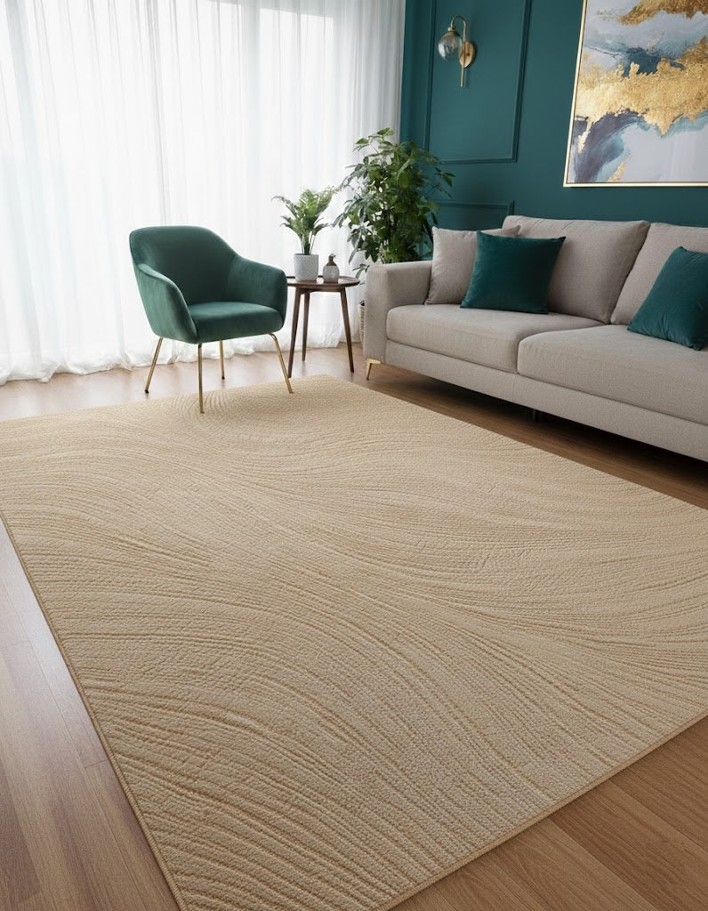 Short Pile Boho Rug with 3D High-Low Effect – Rug for Living Room & Bedroom-11