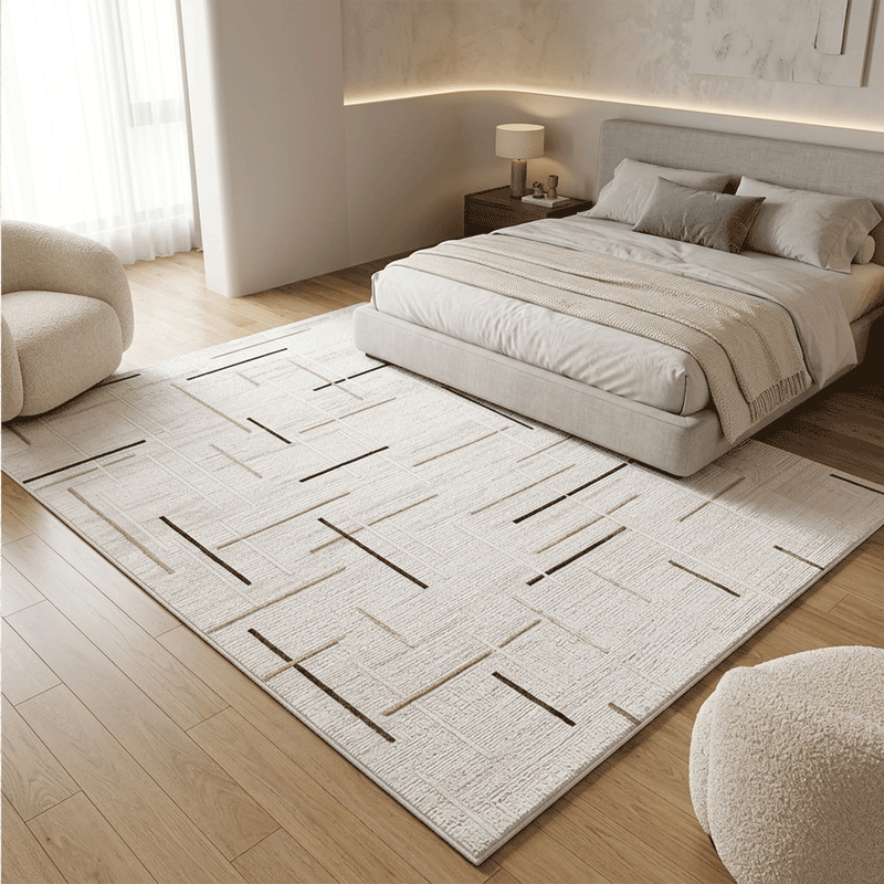 Kurzflor Teppich Boho 3D Hoch-Tief-Effekt – Teppich Wohnzimmer & Schlafzimmer-zoom-