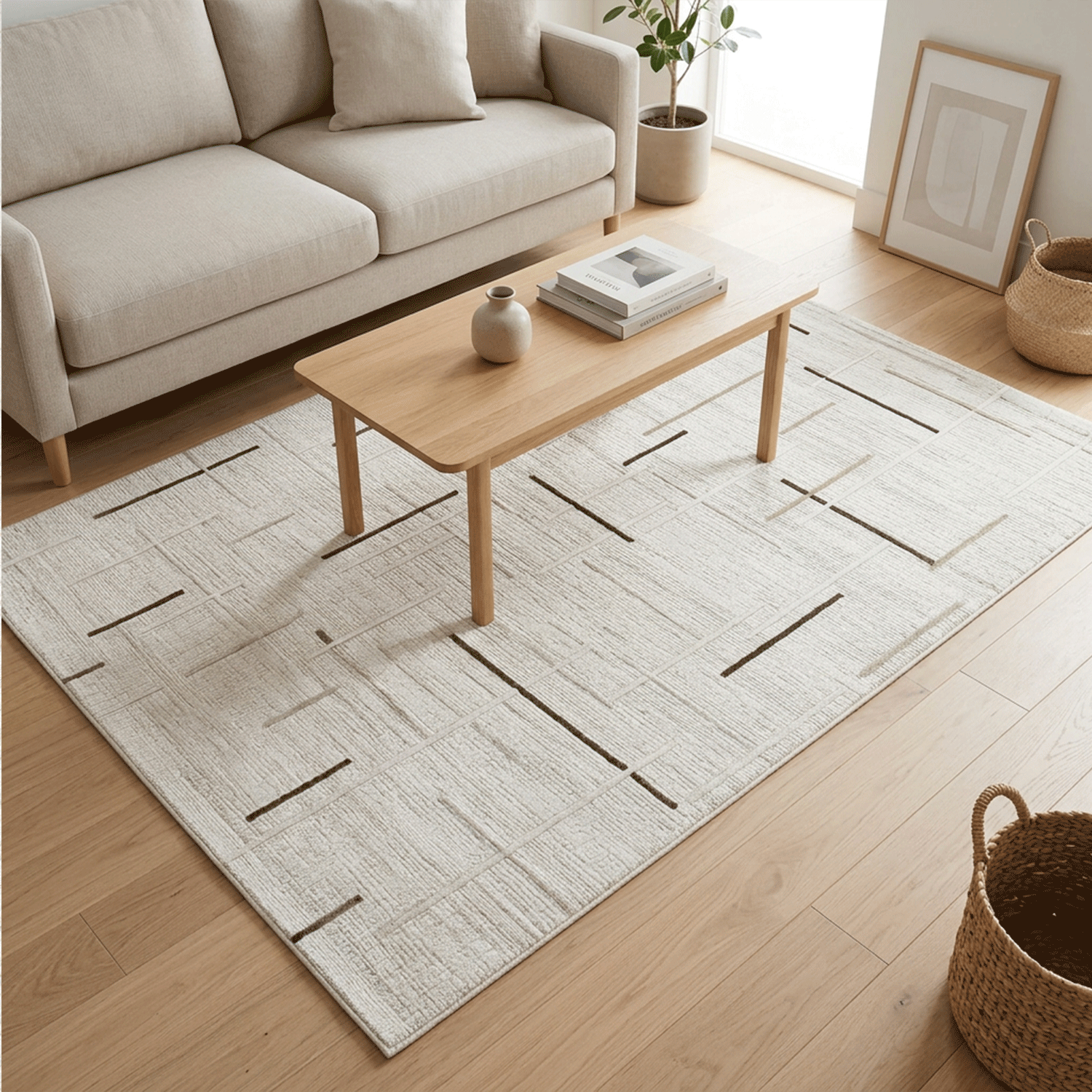 Kurzflor Teppich Boho 3D Hoch-Tief-Effekt – Teppich Wohnzimmer & Schlafzimmer-zoom-16