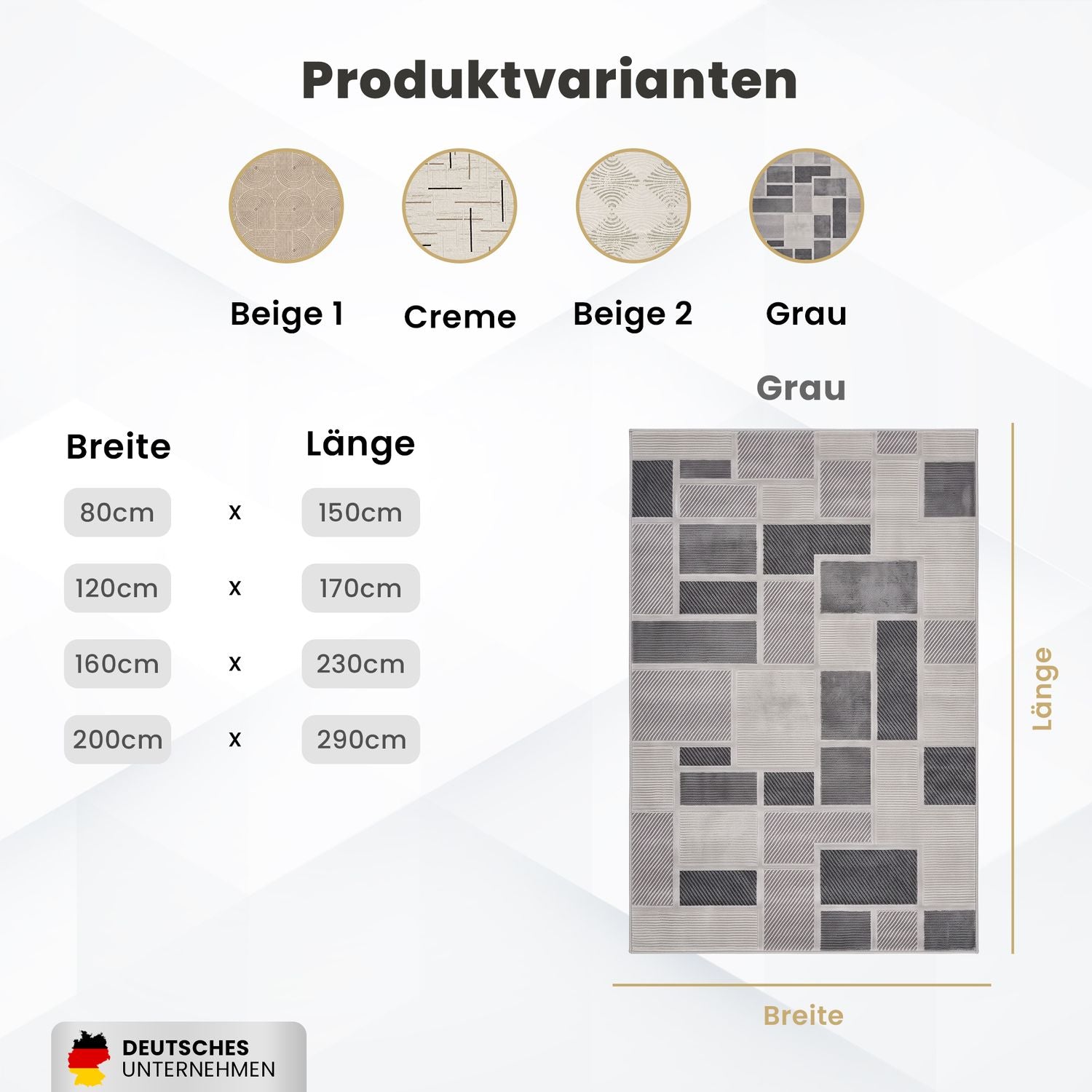Kurzflor Teppich Boho 3D Hoch-Tief-Effekt – Teppich Wohnzimmer & Schlafzimmer-zoom-41