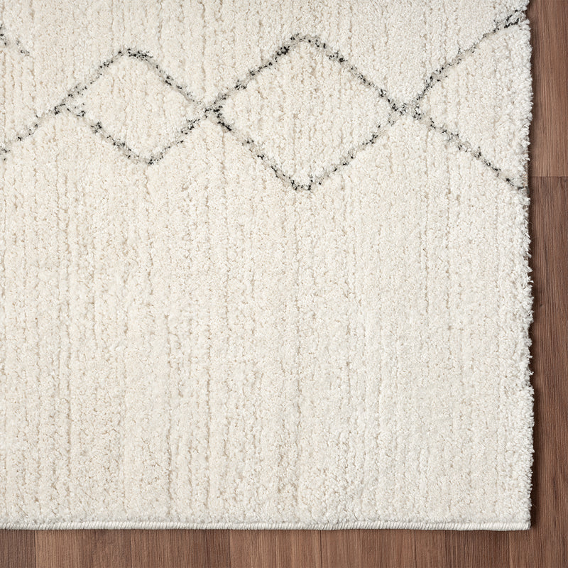 Short-pile carpet, Scandinavian style, Berber look, living room, bedroom, modern stripes-zoom-