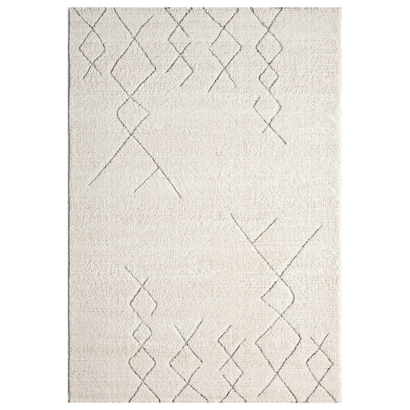 Short-pile carpet, Scandinavian style, Berber look, living room, bedroom, modern stripes-zoom-