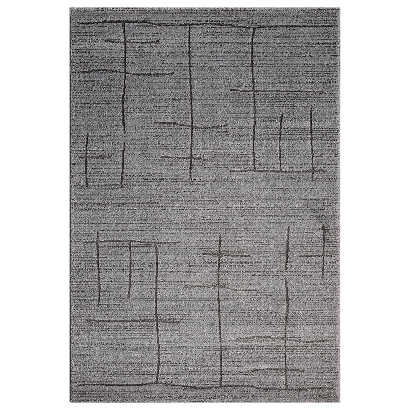 Short-pile rug, Scandinavian style, living room, bedroom, boho look, soft stripes-zoom-