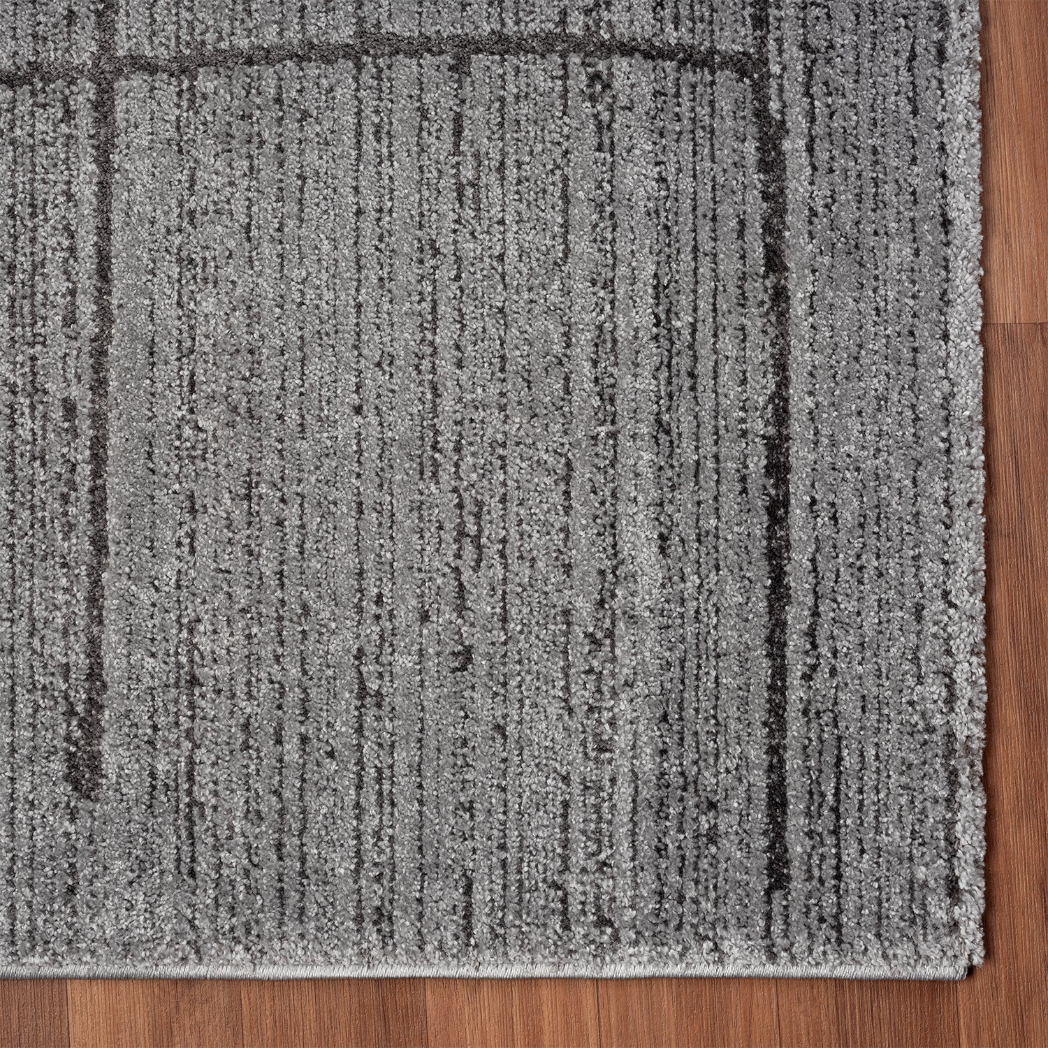 Short-pile rug, Scandinavian style, living room, bedroom, boho look, soft stripes-zoom-10