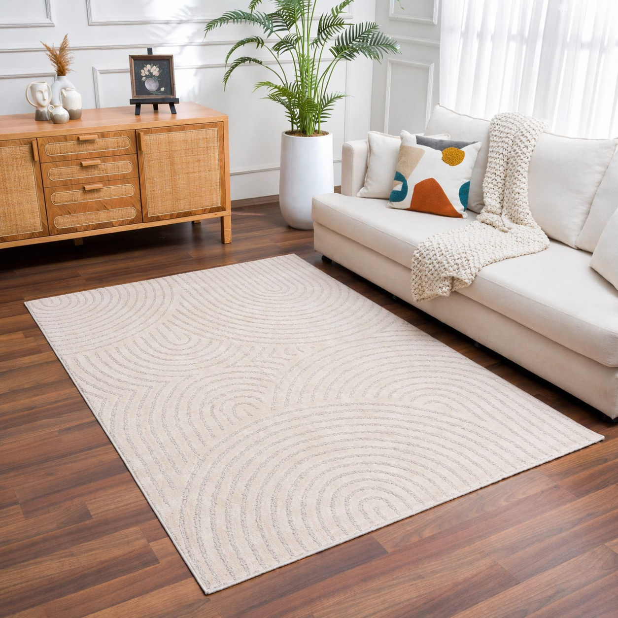 High-pile, long-pile rug, modern, for living room, bedroom, ultra-soft pattern-zoom-46