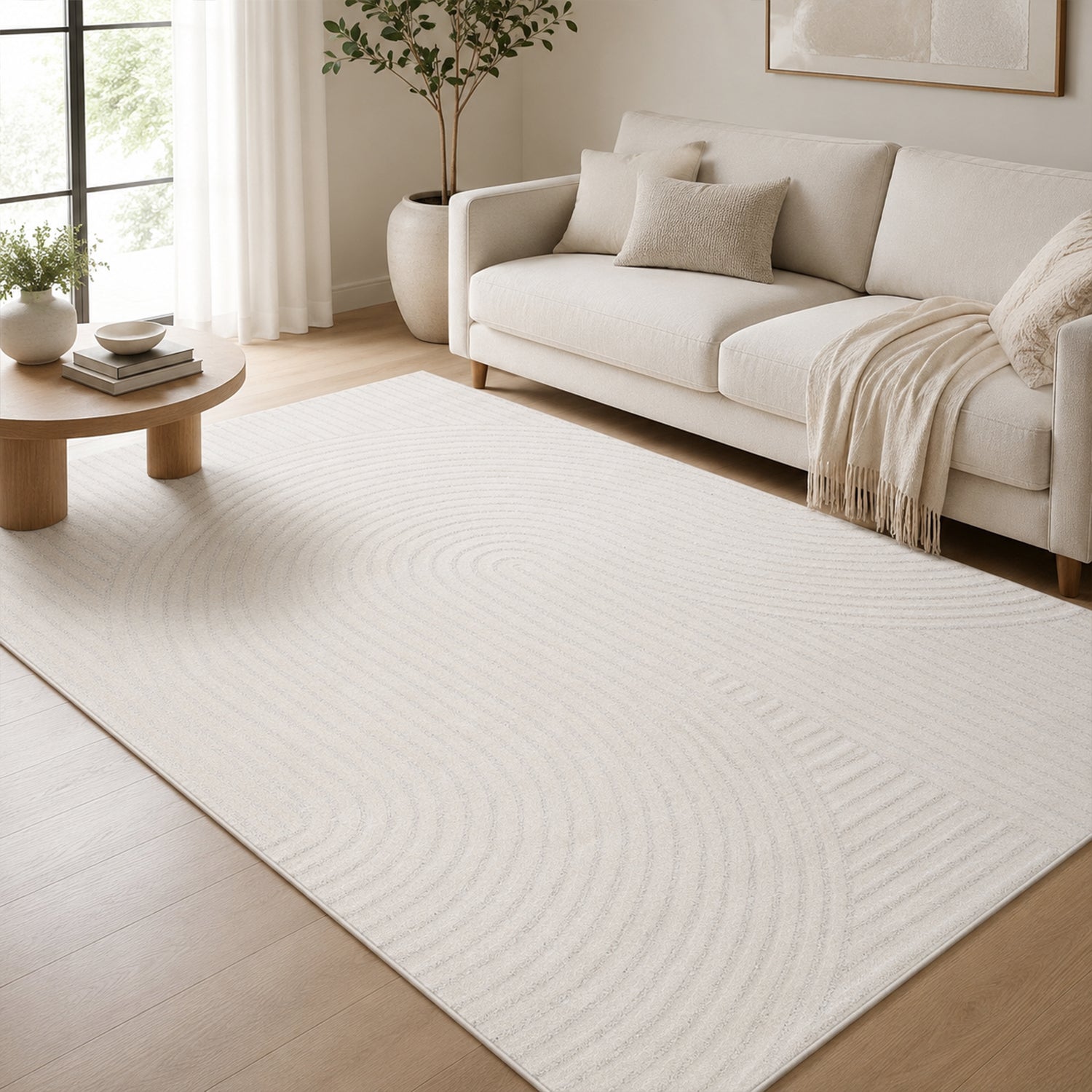 High-pile, long-pile rug, modern, for living room, bedroom, ultra-soft pattern-2