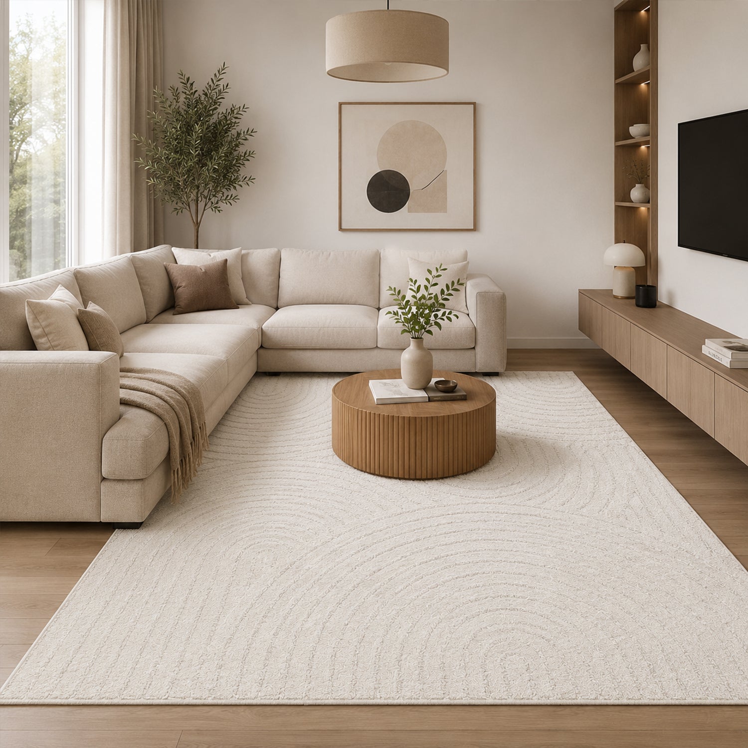 High-pile, long-pile rug, modern, for living room, bedroom, ultra-soft pattern-zoom-65