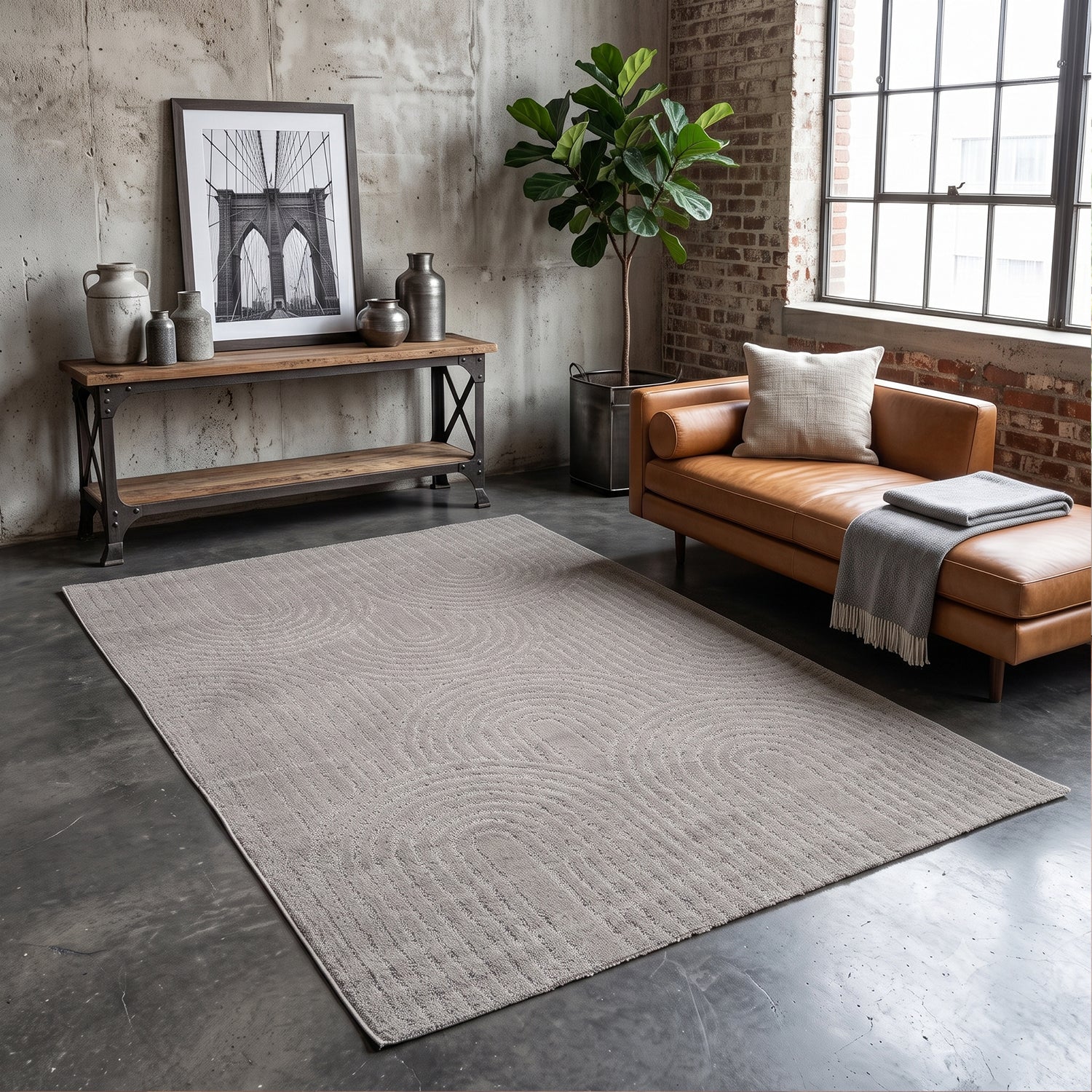 High-pile, long-pile rug, modern, for living room, bedroom, ultra-soft pattern-zoom-40