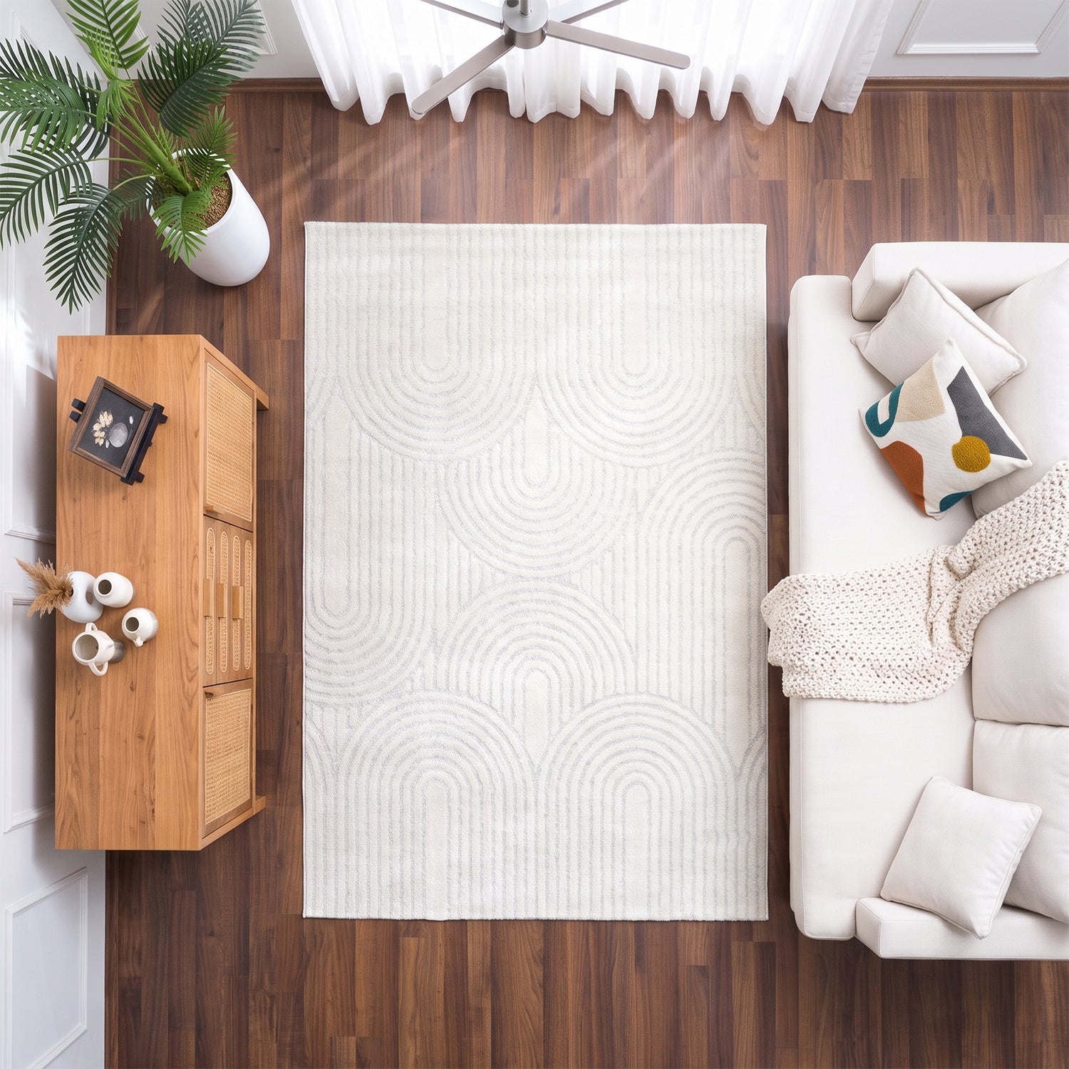 High-pile, long-pile rug, modern, for living room, bedroom, ultra-soft pattern-zoom-35