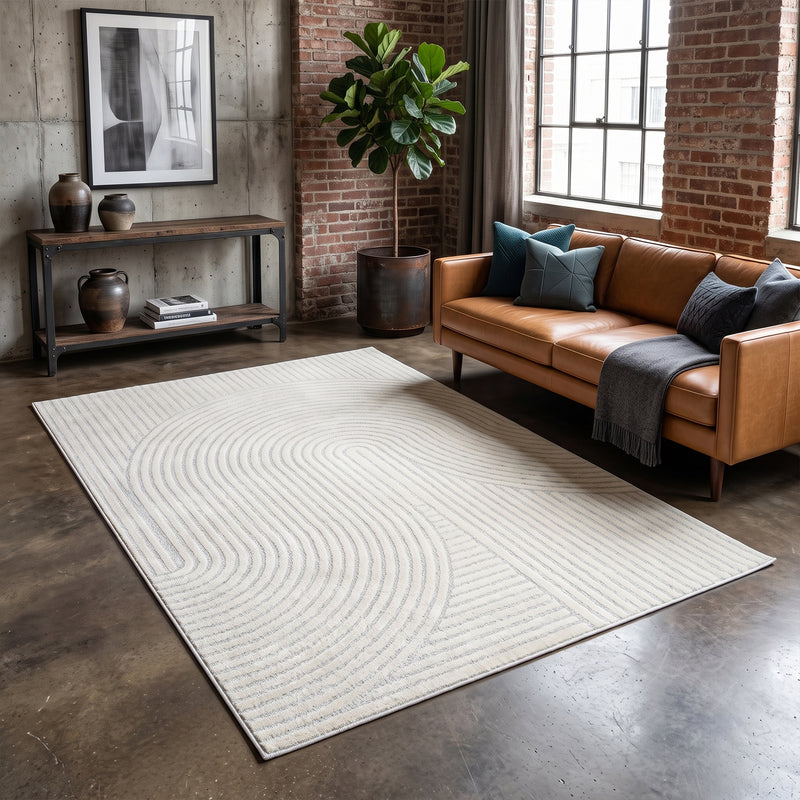 High-pile, long-pile rug, modern, for living room, bedroom, ultra-soft pattern-zoom-