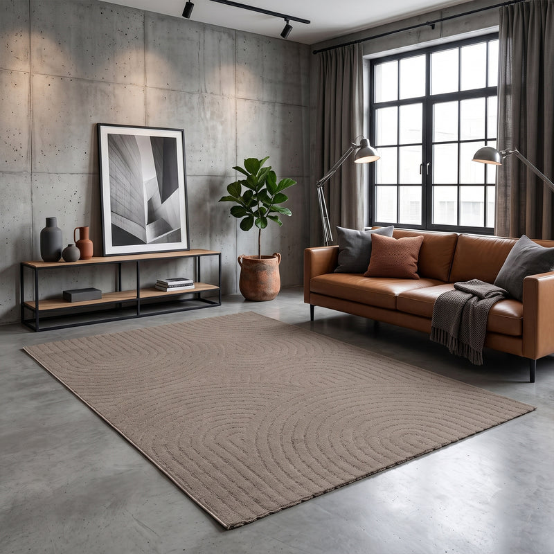 High-pile, long-pile rug, modern, for living room, bedroom, ultra-soft pattern-zoom-