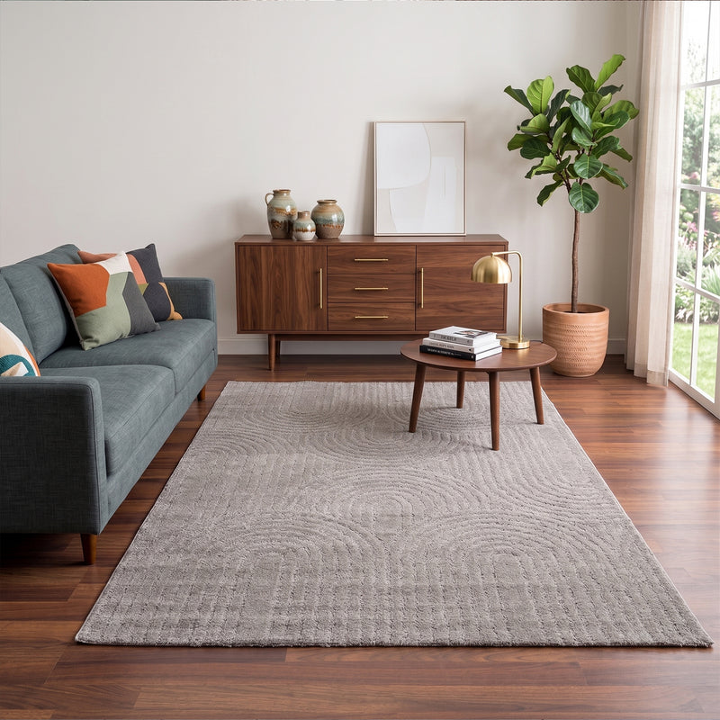 High-pile, long-pile rug, modern, for living room, bedroom, ultra-soft pattern-zoom-