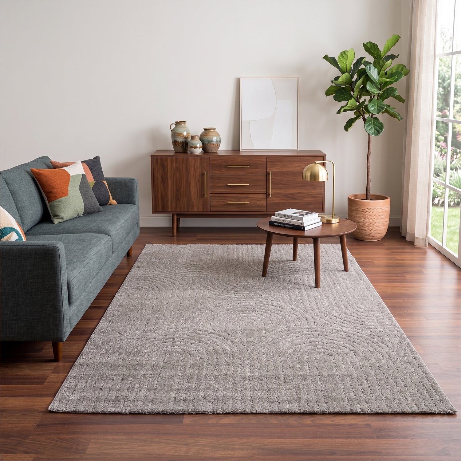 High-pile, long-pile rug, modern, for living room, bedroom, ultra-soft pattern-42