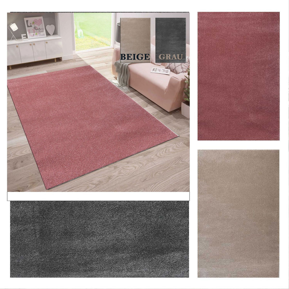 Fluffy, soft rug with a silky sheen, providing maximum comfort for elegant living