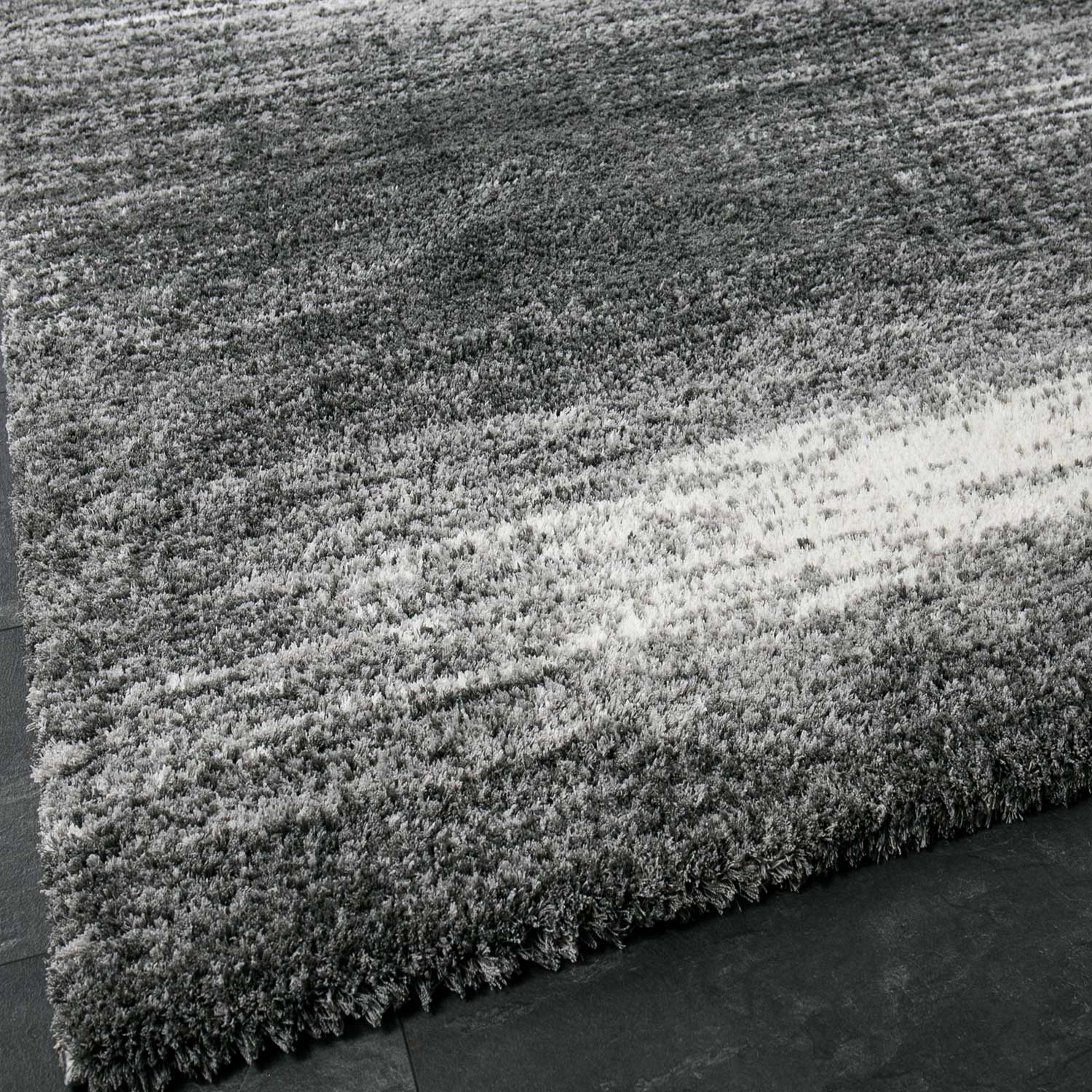 Nizza9074 Grey Shaggy Rug Microfiber Extra Fluffy-5