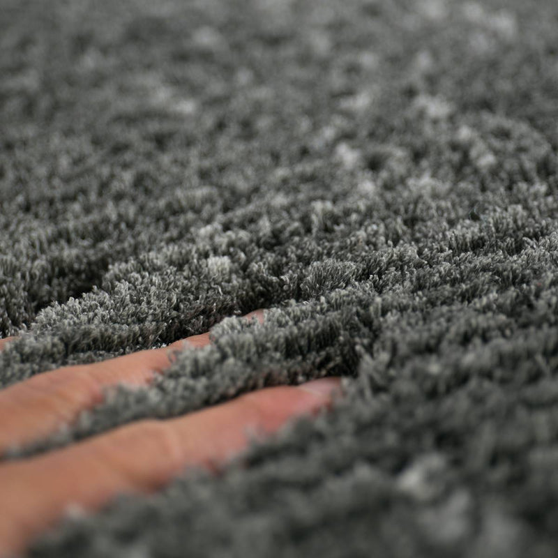 Nizza9074 Grey Shaggy Rug Microfiber Extra Fluffy-zoom-