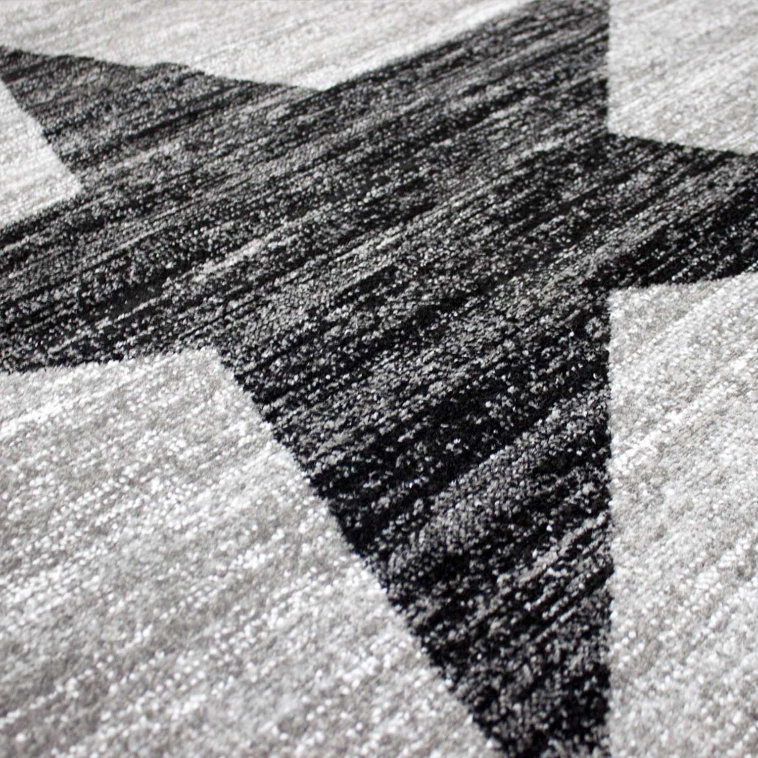 Star Youth Room Living Room Rug Grey Trendy Short Pile Rug Star Stylish Accessory-2