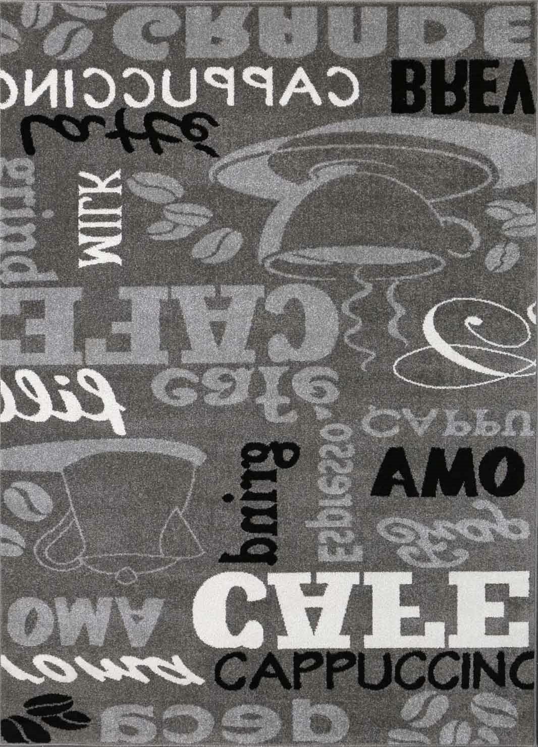 Kitchen rug grey trendy coffee rug, carpet runner coffee pattern runner-10