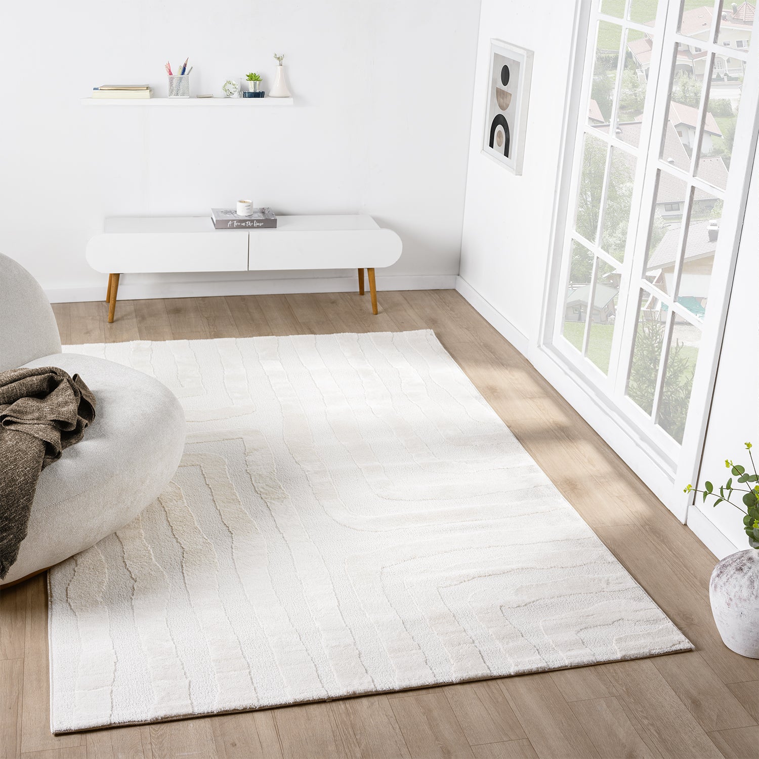 Modern rugs for living room and bedroom, boho look, Scandinavian, high-quality.-zoom-6