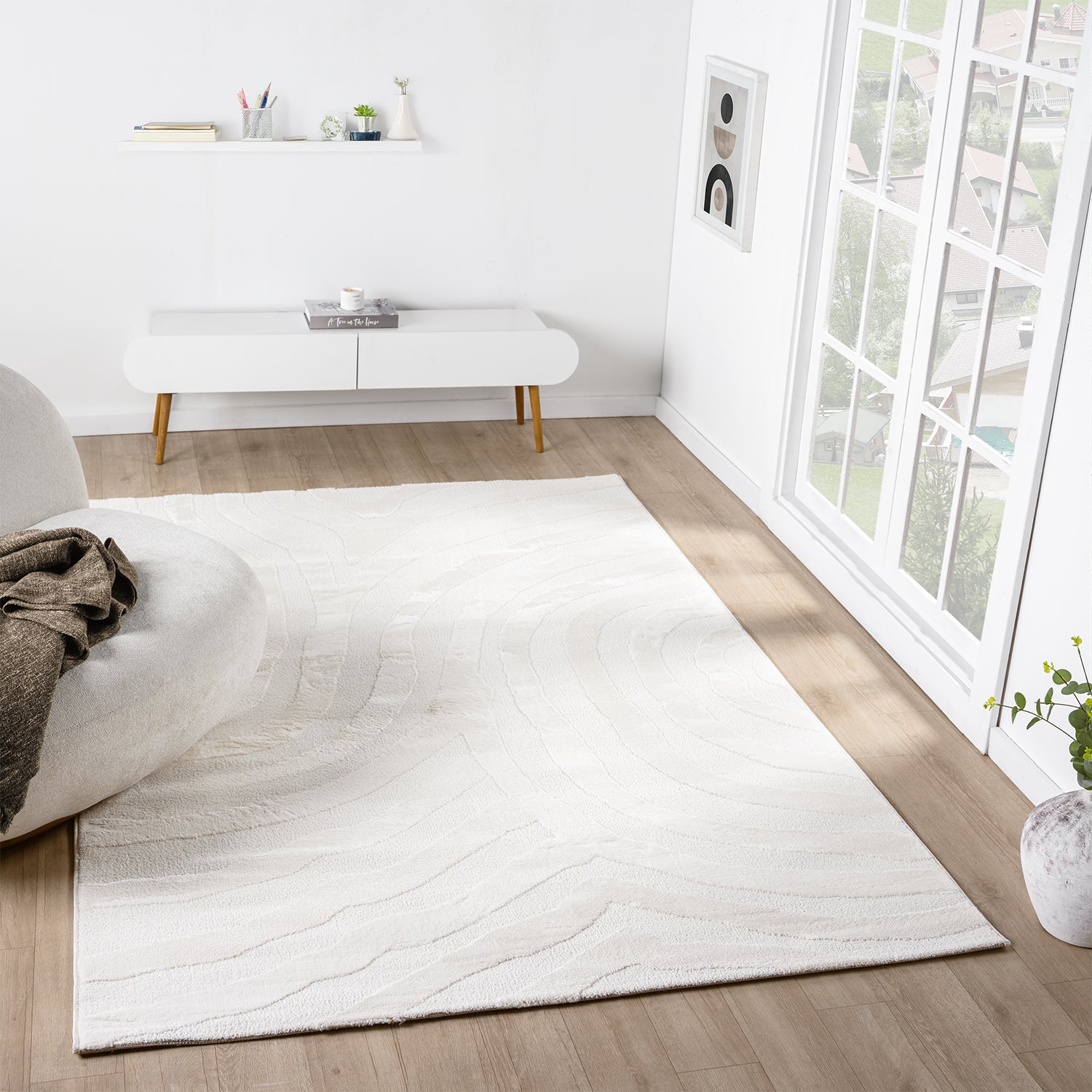 Modern rugs for living room and bedroom, boho look, Scandinavian, high-quality.-11