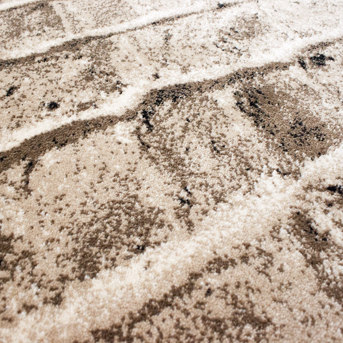 Modern carpet with stone look, brick pattern, durable in brown 5162