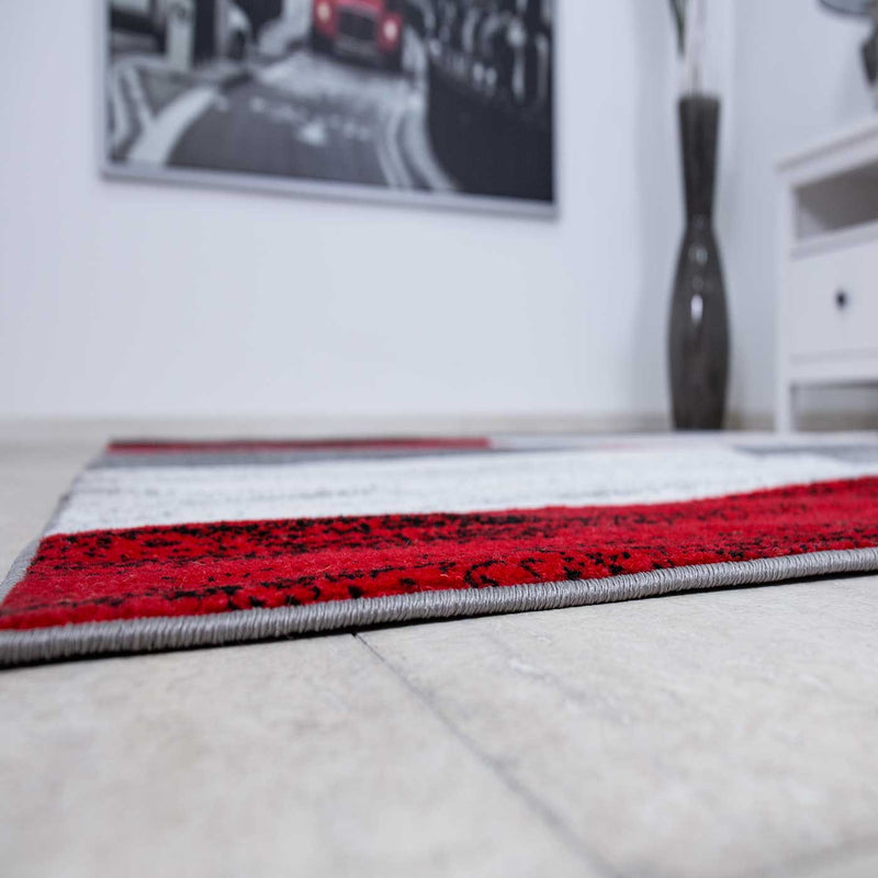 Milano9119 Red Modern Designer Bedroom Rug Geometric Pattern Mottled-zoom-