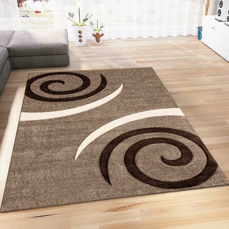 Cascadapl6678 Braun Kreisel Teppich-1