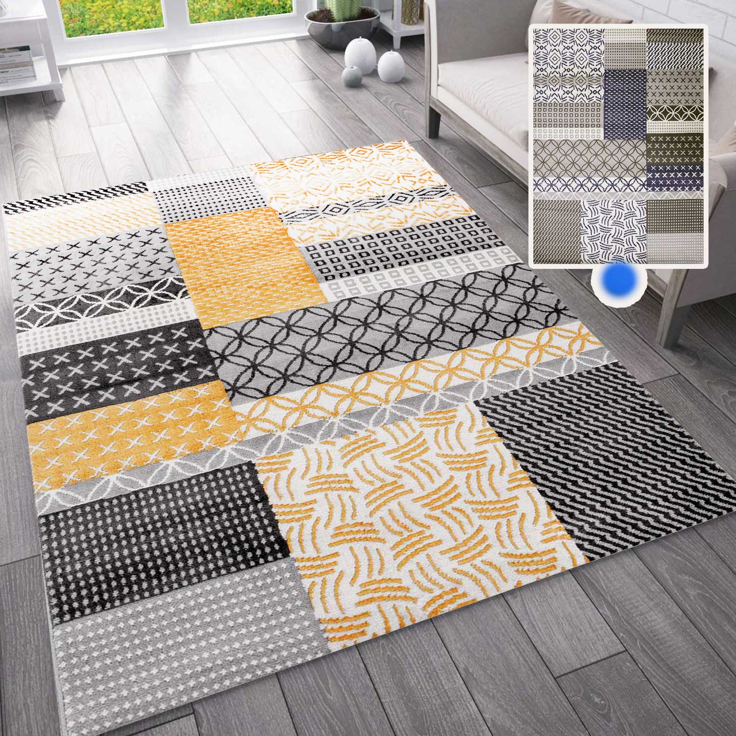 Modern patchwork rug for the living room & bedroom-1