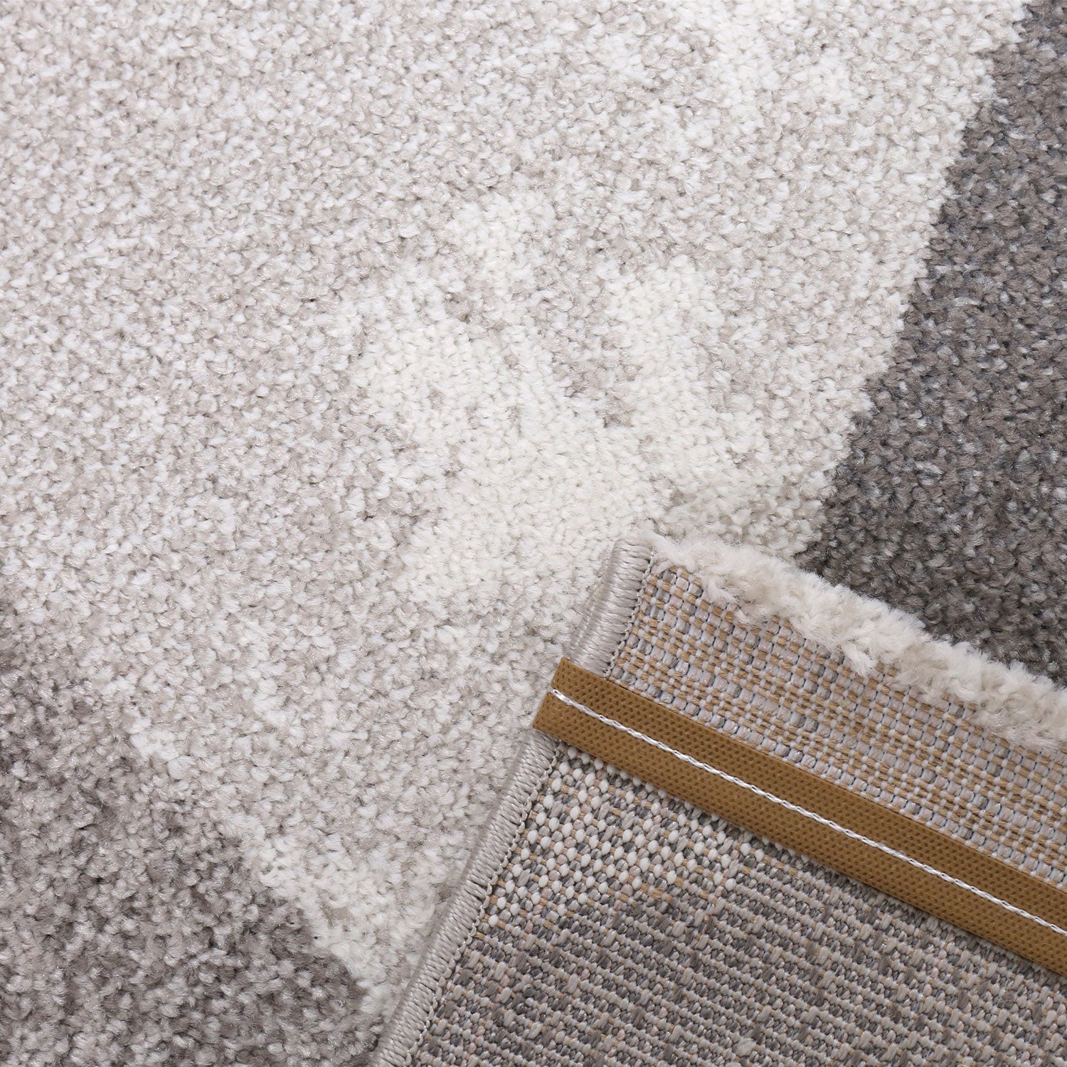 Rug with geometric patterns, marble look, modern grey and beige melange-zoom-3
