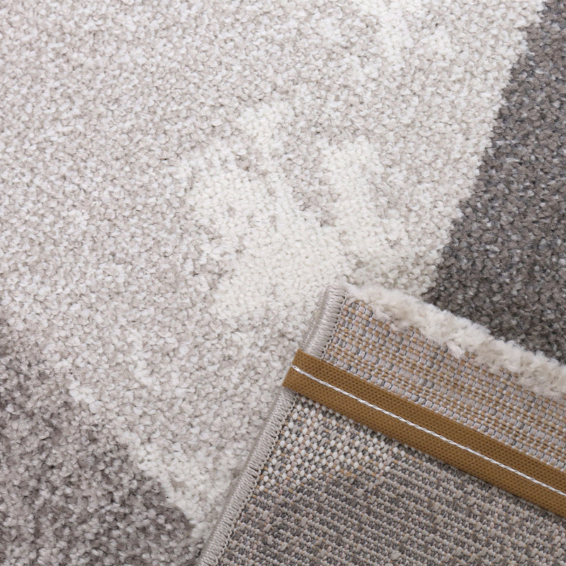 Rug with geometric patterns, marble look, modern grey and beige melange-zoom-