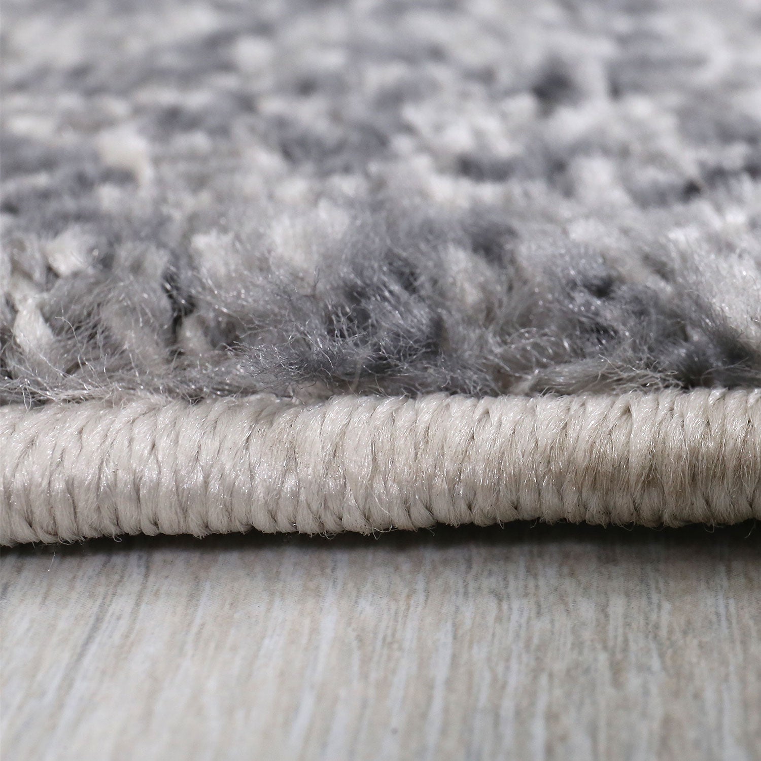 Rug with geometric patterns, marble look, modern grey and beige melange-zoom-4