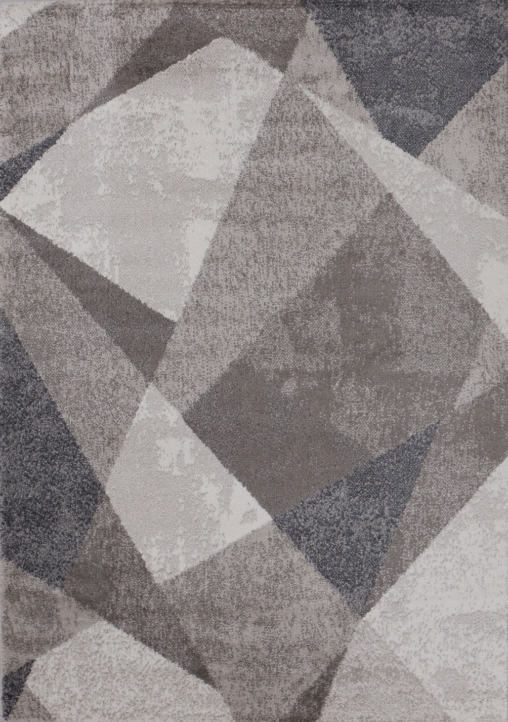 Rug with geometric patterns, marble look, modern grey and beige melange