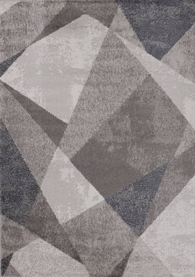 Rug with geometric patterns, marble look, modern grey and beige melange-zoom-