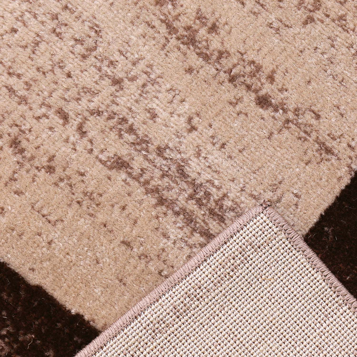 Milano9119 Brown Modern Designer Living Room Rug Geometric Pattern Mottled-zoom-3